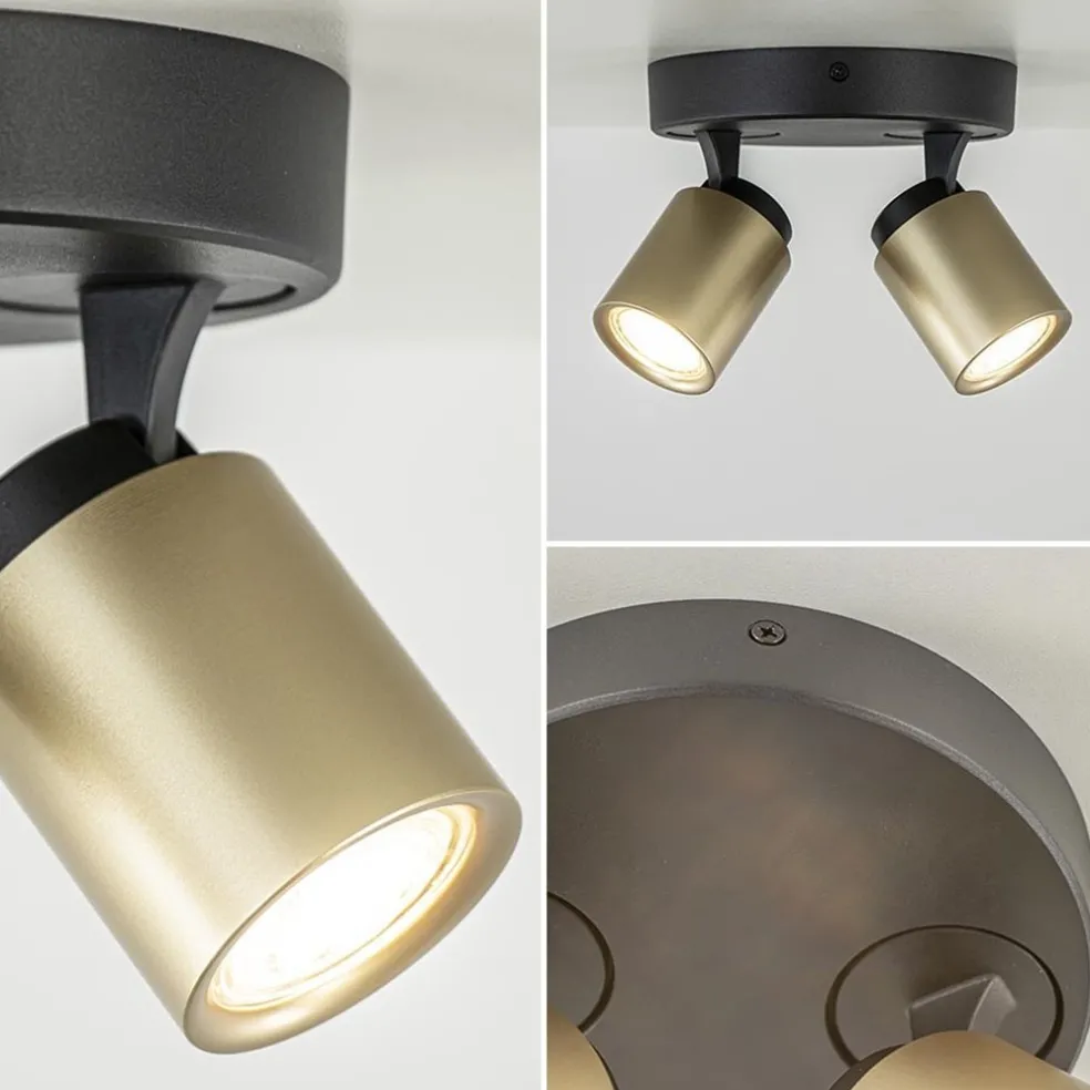 Store Straluma Plafondspot Razza 2L rond zwart/goud