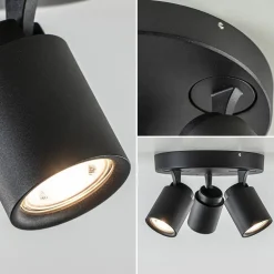 Flash Sale Straluma Plafondspot Razza 3l rond zwart gu10