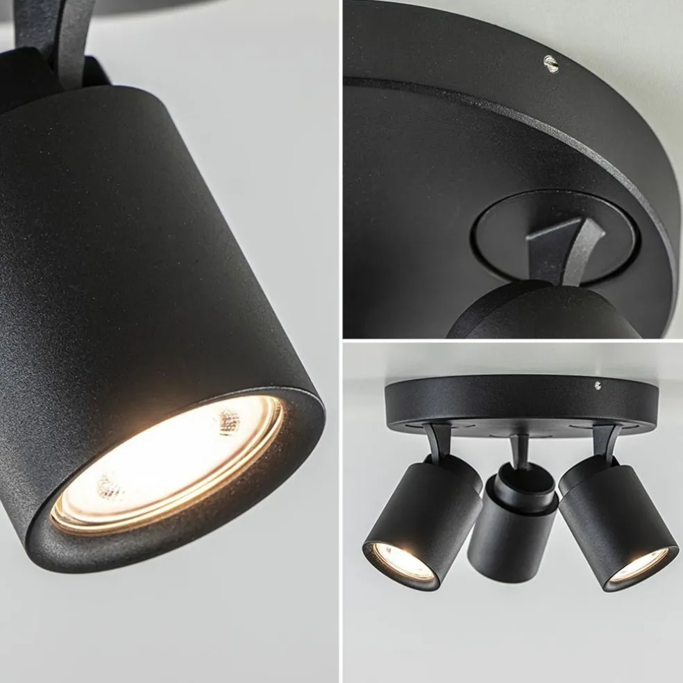 Flash Sale Straluma Plafondspot Razza 3l rond zwart gu10