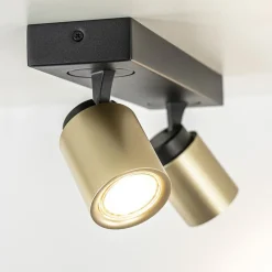Hot Straluma Plafondspot Razza 2L zwart/goud