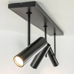 Sale Straluma Plafondspot Trend 3L balk zwart gu10mini