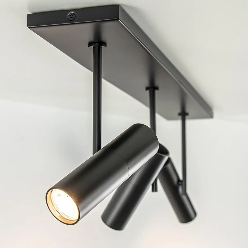 Sale Straluma Plafondspot Trend 3L balk zwart gu10mini