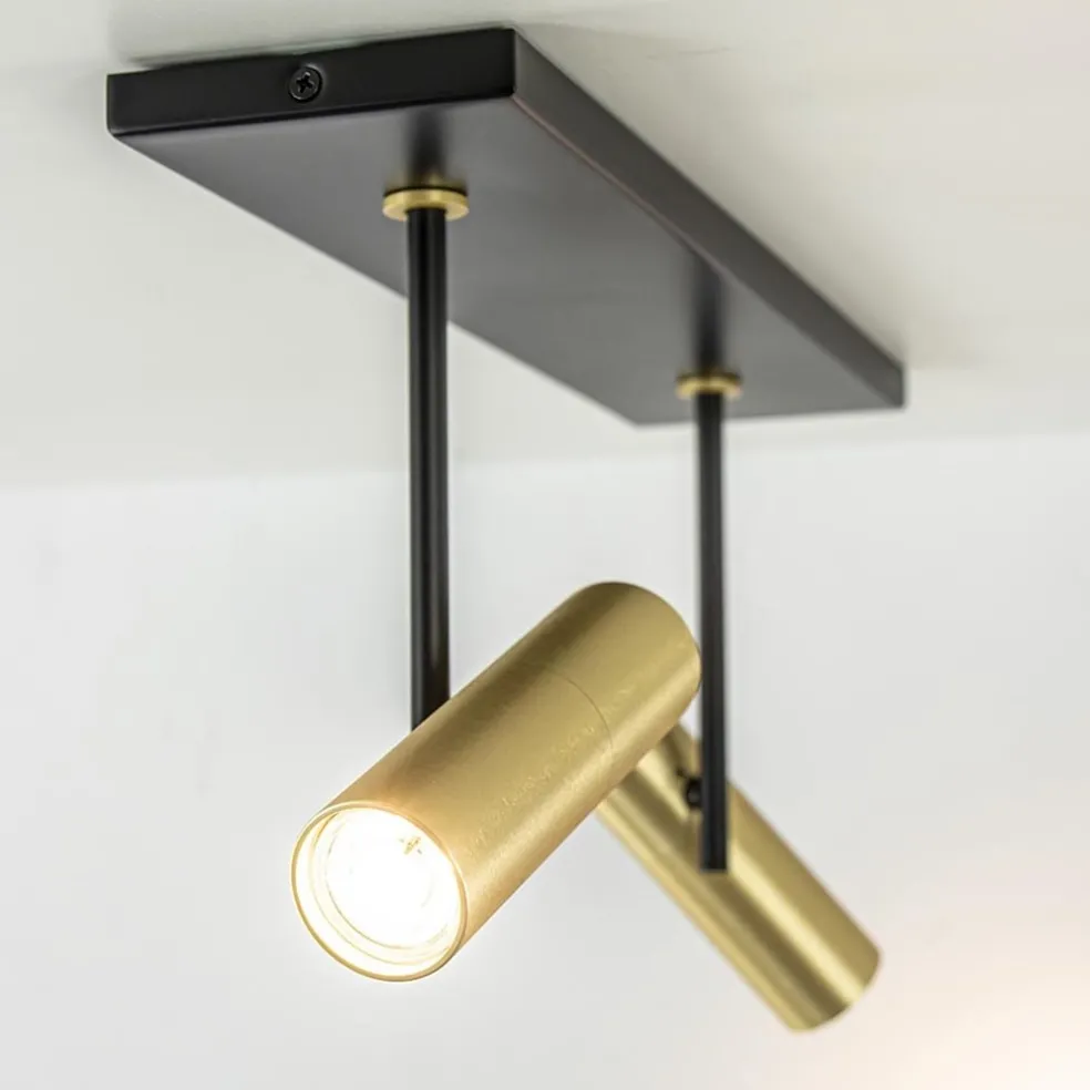 Flash Sale Straluma Plafondspot Trend 2L zwart/goud mini gu10