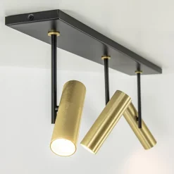 Sale Straluma Plafondspot Trend 3L zwart/goud gu10 mini