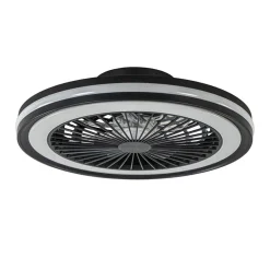 Hot Straluma Plafondventilator zwart inclusief dimbaar LED en kleur