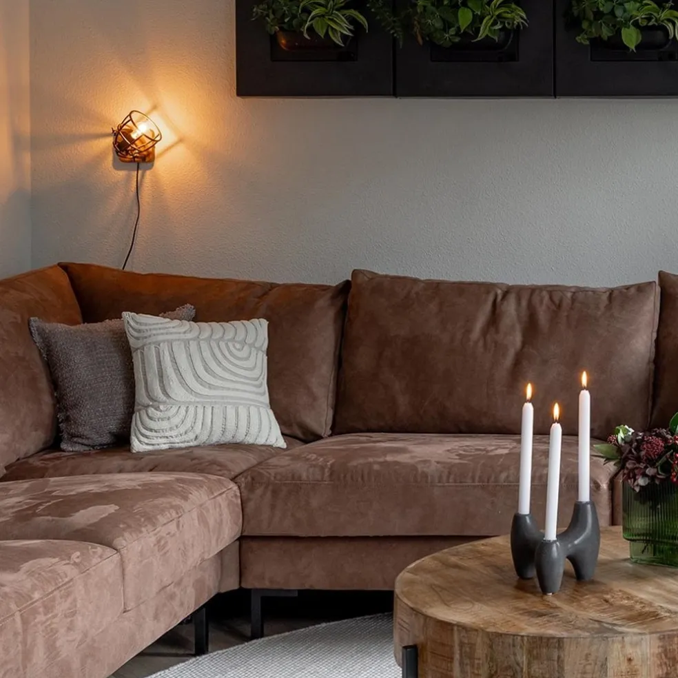 Discount Straluma Plafond/wandlamp Matrix zwarte korf met hout
