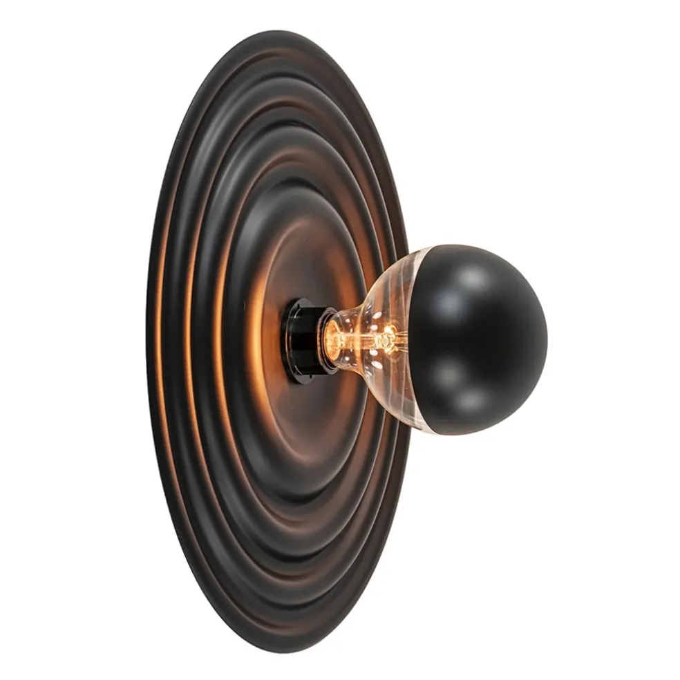 Outlet Straluma Plafond/wandlamp Saturn 42cm zwart