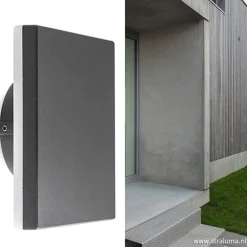 Sale Straluma Plafond/wandlamp square antraciet