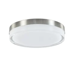 New Straluma **Plafonniere nikkel opaal IP44 3-step d