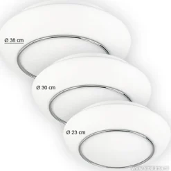 Online Straluma Plafonniere Tornado chroom/wit 38cm IP44