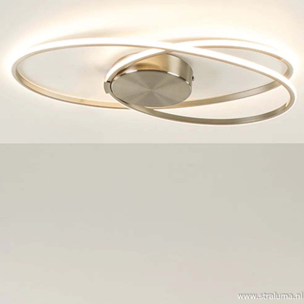 Best Sale Straluma Plafonnière Eclipse nikkel led 3-st.dimb