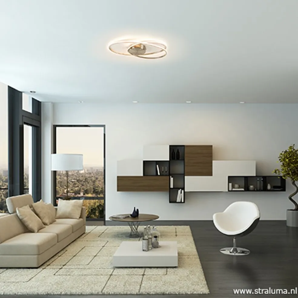 Best Sale Straluma Plafonnière Eclipse nikkel led 3-st.dimb