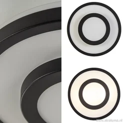 Fashion Straluma Plafonnière Master 435 zwart/glas IP44