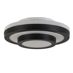 Outlet Straluma Plafonnière Master zwart+opaal glas IP44