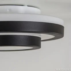 Outlet Straluma Plafonnière Master zwart+opaal glas IP44