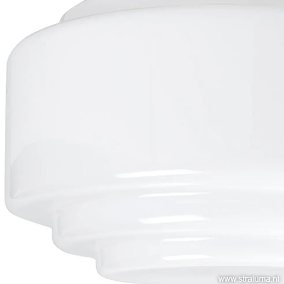 Discount Straluma Plafonnière retro opaal glas/staal