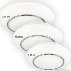 Online Straluma Plafonnière Tornado chroom/wit 30cm IP44