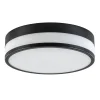 Online Straluma Plafonnière zwart/opaal glas 3-step dim IP44