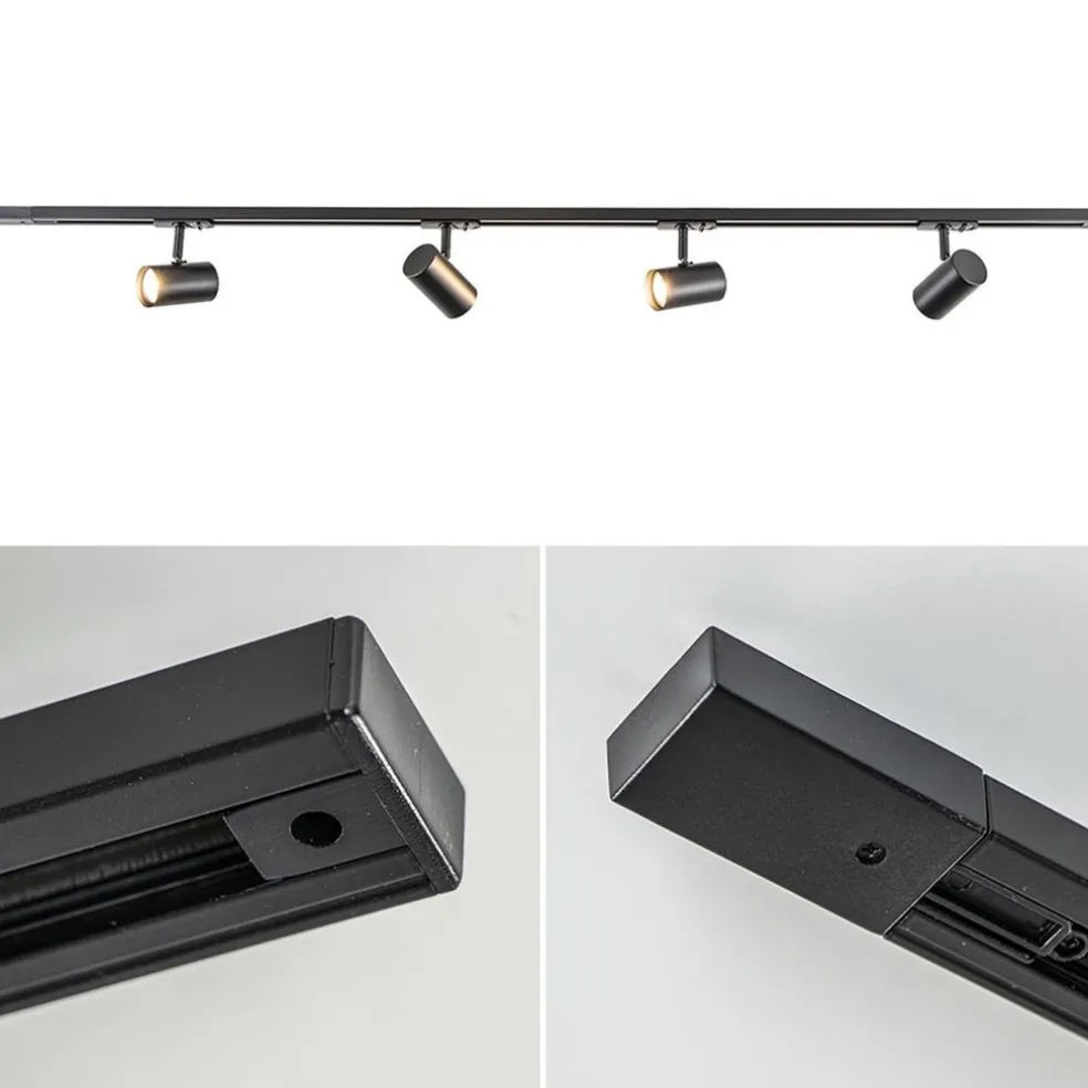Hot Straluma Rail Trackline set 1.5m zwart 4 spots