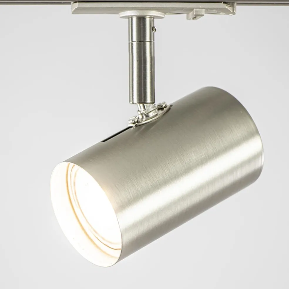 Best Sale Straluma Railsysteem 1,5m nikkel met 4 verstelbare spots