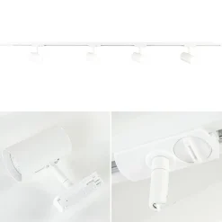 Outlet Straluma Railsysteem set wit inclusief 4 spots tube