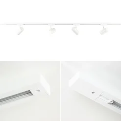 Outlet Straluma Railsysteem set wit inclusief 4 spots tube