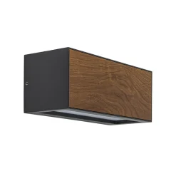 Cheap Straluma Rechthoekige buitenlamp donker grijs/hout