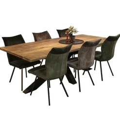 Sale Straluma Rechthoekige eettafel mango hout met kruispoot