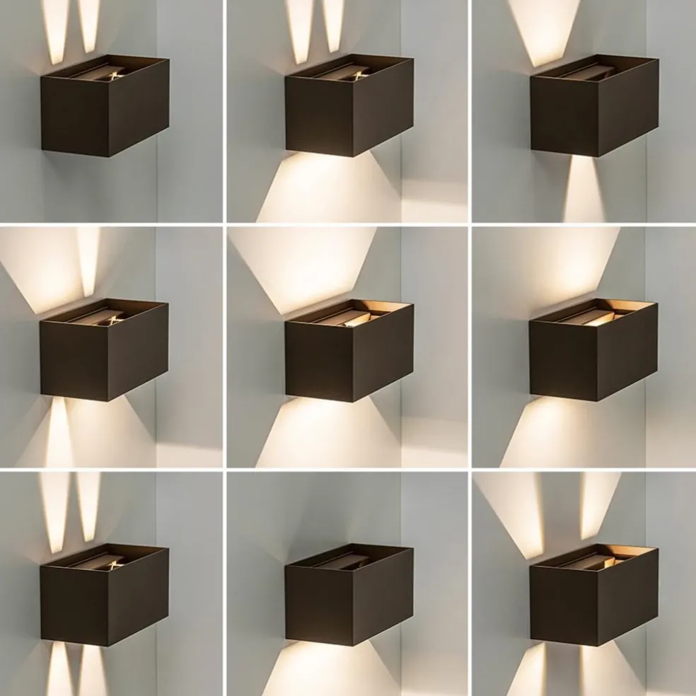 Shop Straluma Rechthoekige LED buitenlamp aluminium bruin