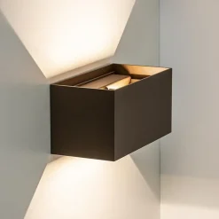 Shop Straluma Rechthoekige LED buitenlamp aluminium bruin