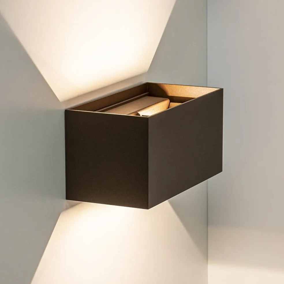 Shop Straluma Rechthoekige LED buitenlamp aluminium bruin
