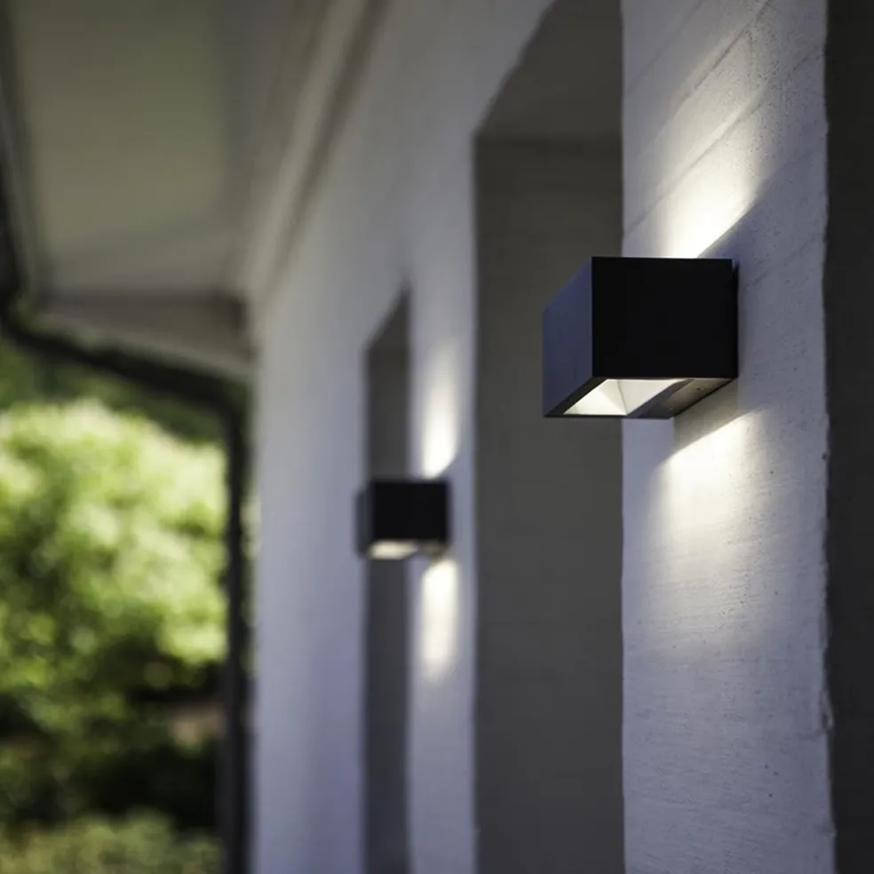 Flash Sale Straluma Rechthoekige LED buitenlamp up+down mat zwart