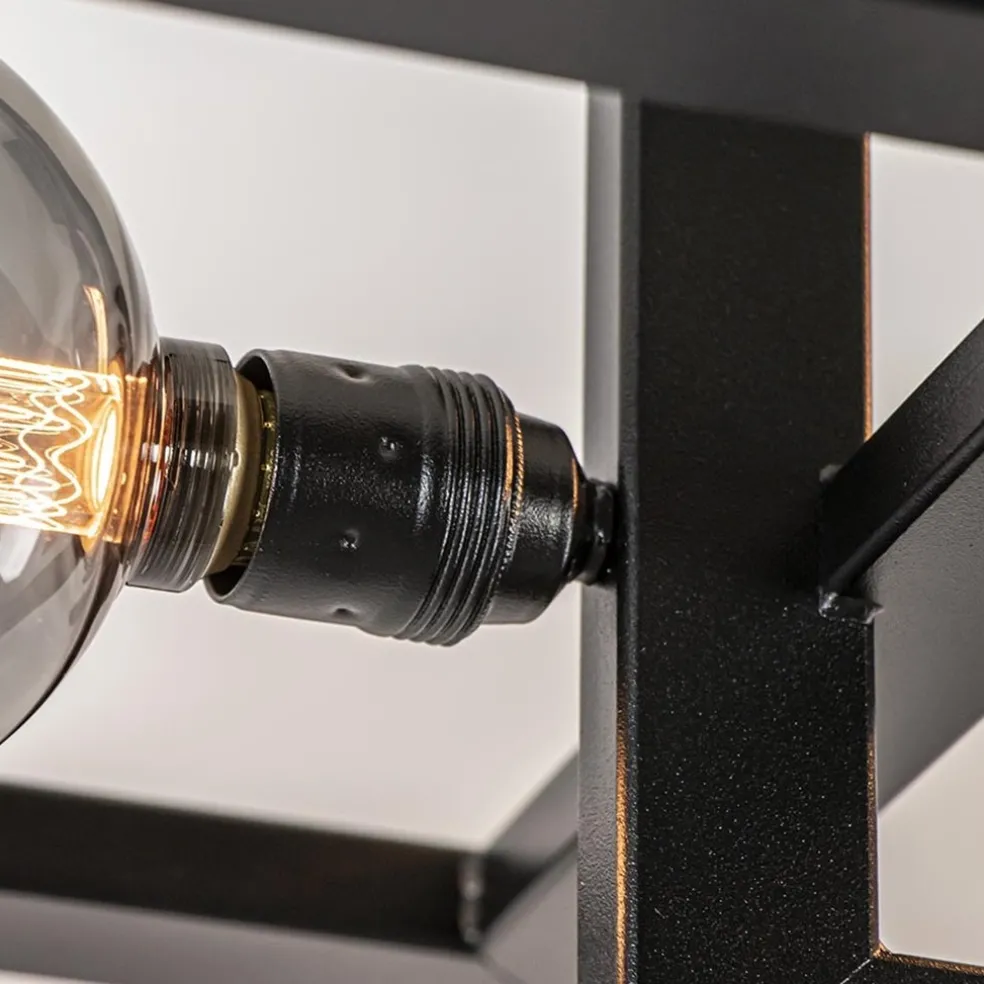 Outlet Straluma Rechthoekige plafondlamp triple square mat zwart