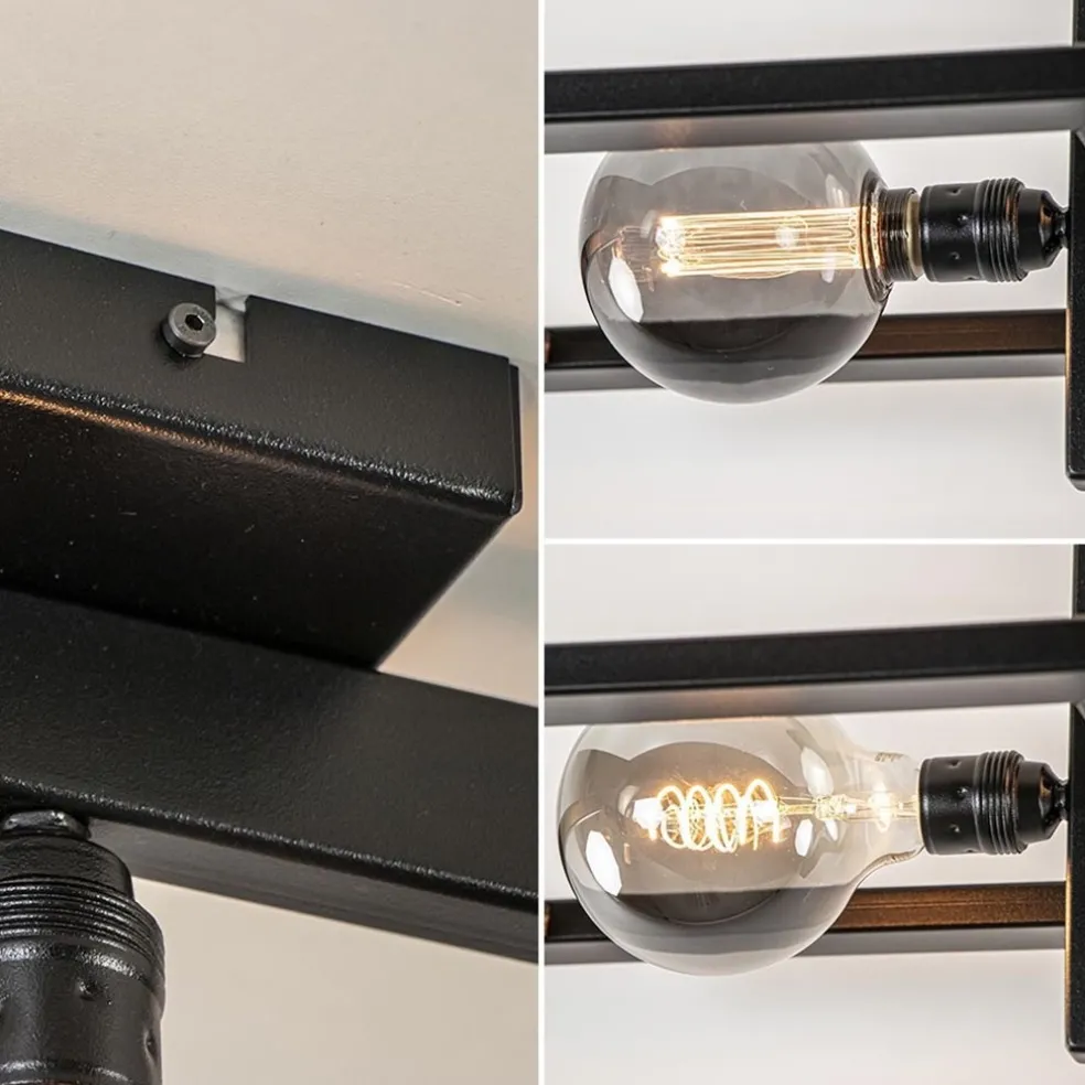 Outlet Straluma Rechthoekige plafondlamp triple square mat zwart