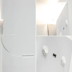 Discount Straluma Rechthoekige wandlamp inclusief LED en USB