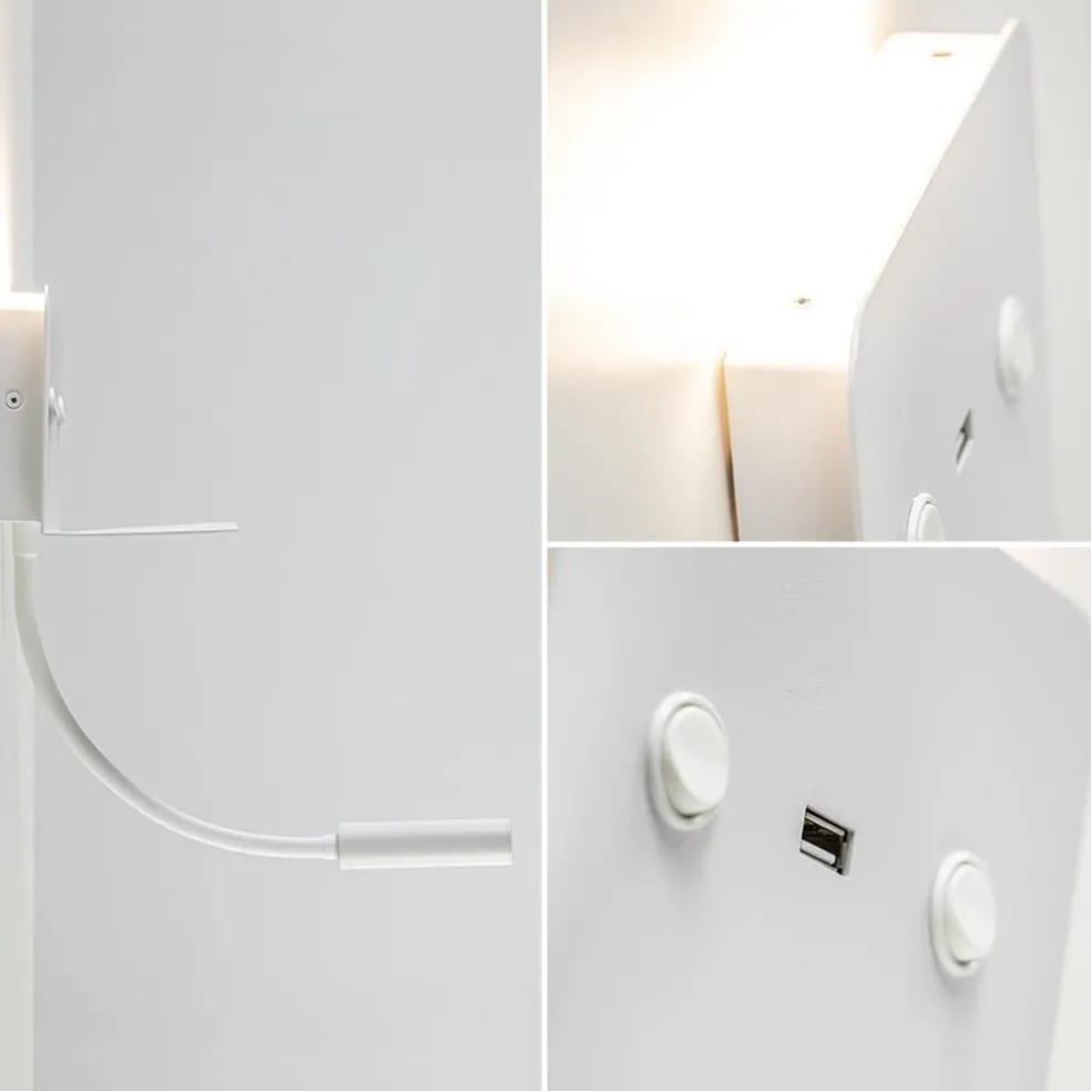 Discount Straluma Rechthoekige wandlamp inclusief LED en USB