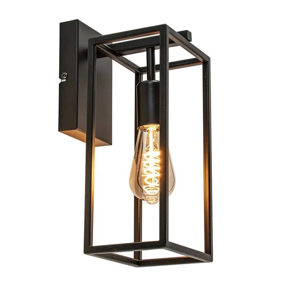 Cheap Straluma Rechthoekige wandlamp mat zwart frame