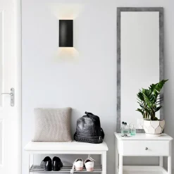 Sale Straluma Rechthoekige wandlamp mat zwart G9
