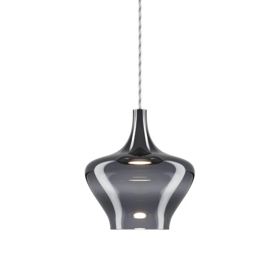 Cheap Straluma Retro design hanglamp smoke glas met LED