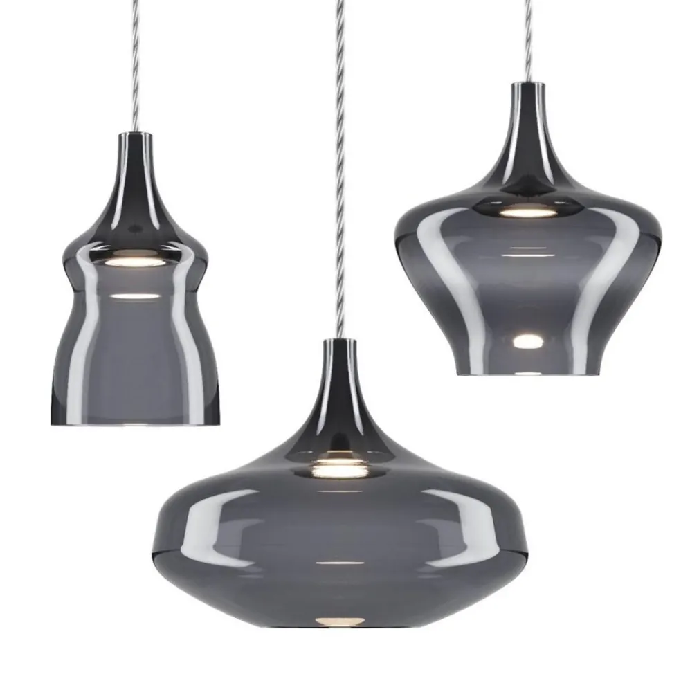 Cheap Straluma Retro design hanglamp smoke glas met LED