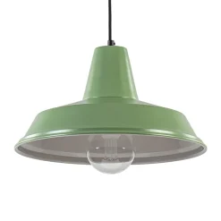 Cheap Straluma Retro metalen hanglamp groen met wit