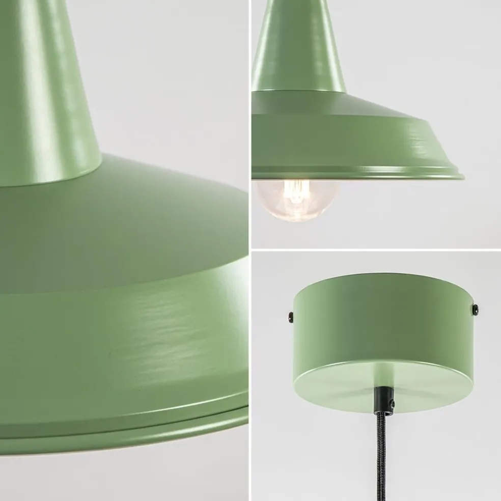 Cheap Straluma Retro metalen hanglamp groen met wit