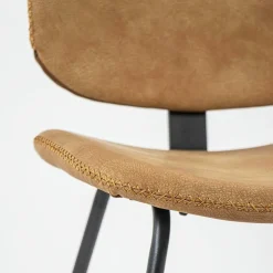 Online Straluma Retro moderne eetkamerstoel van imitatieleer