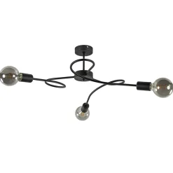 Cheap Straluma Retro plafondlamp pendel mat zwart 3-lichts