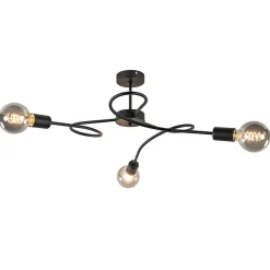Cheap Straluma Retro plafondlamp pendel mat zwart 3-lichts