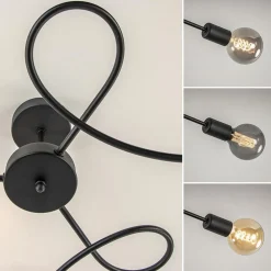 Cheap Straluma Retro plafondlamp pendel mat zwart 3-lichts