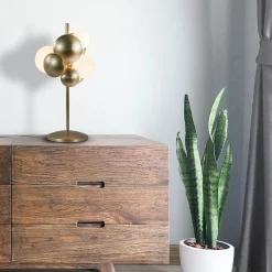 Hot Straluma Retro tafellamp goud met wit glas