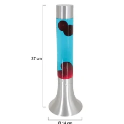 Hot Straluma Retro tafellamp lava blauw met rood