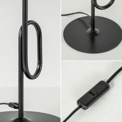 New Straluma Retro tafellamp zwart met smoke/titanium glazen bol
