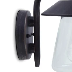 Shop Straluma Robuuste buitenlamp wand zwart met roest en glas